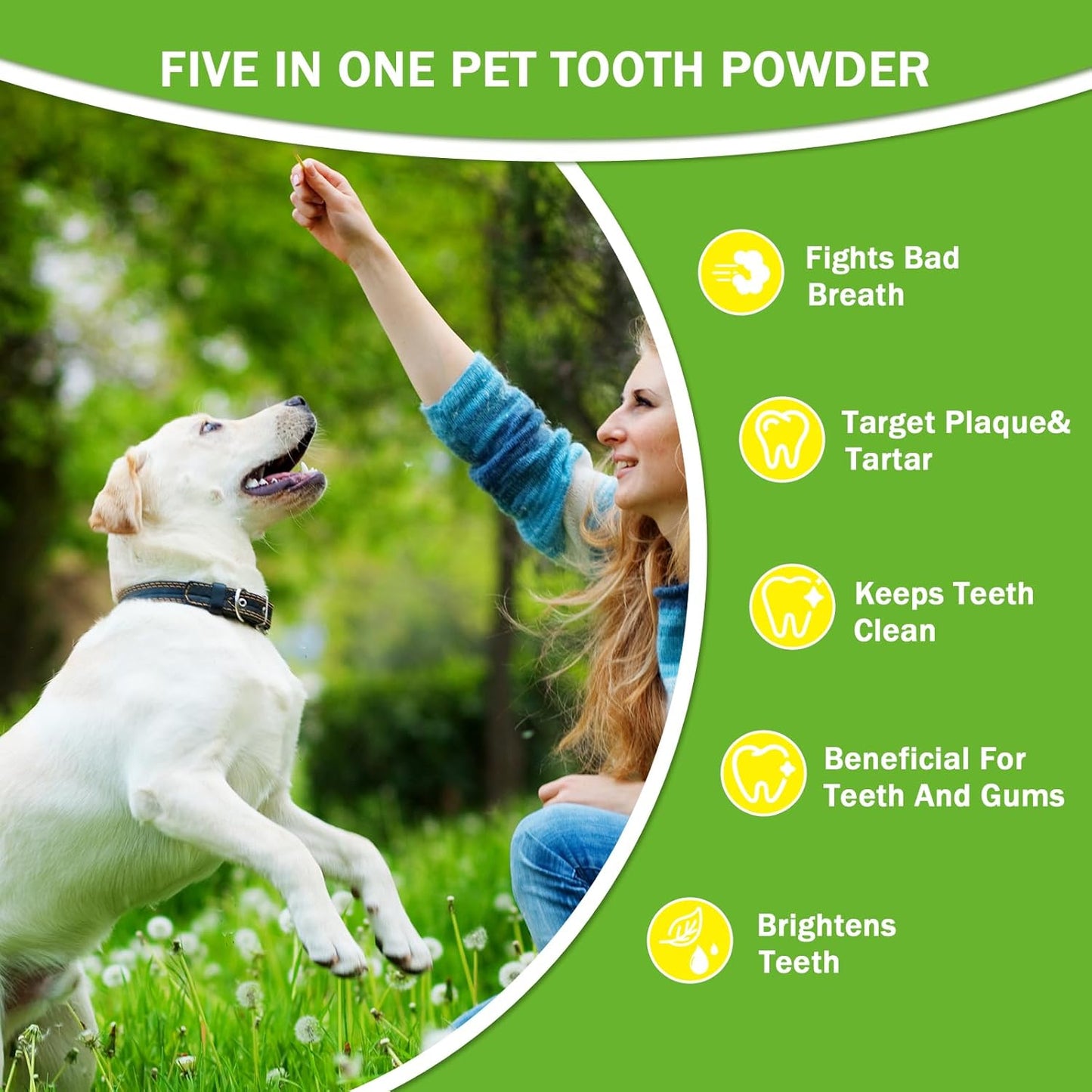 Pet Dental Powder for Fresh Breath & Gum Health - 1PC