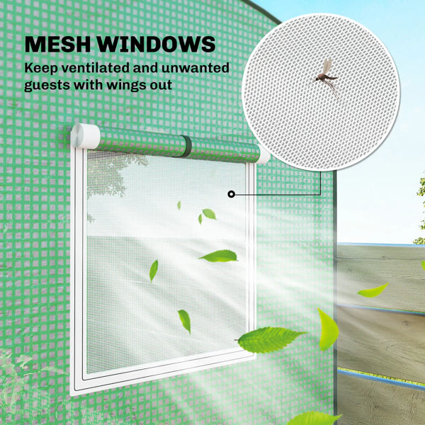 Garden Bed with Mini Greenhouse - Waterproof PE Cover