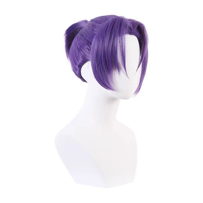 Purple Synthetic Cosplay Wig for All Face Shapes - Short Straight Style