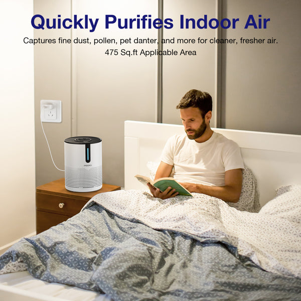 Air Purifier with HEPA Filter - 475 Sq.Ft. Coverage, 4 Speeds