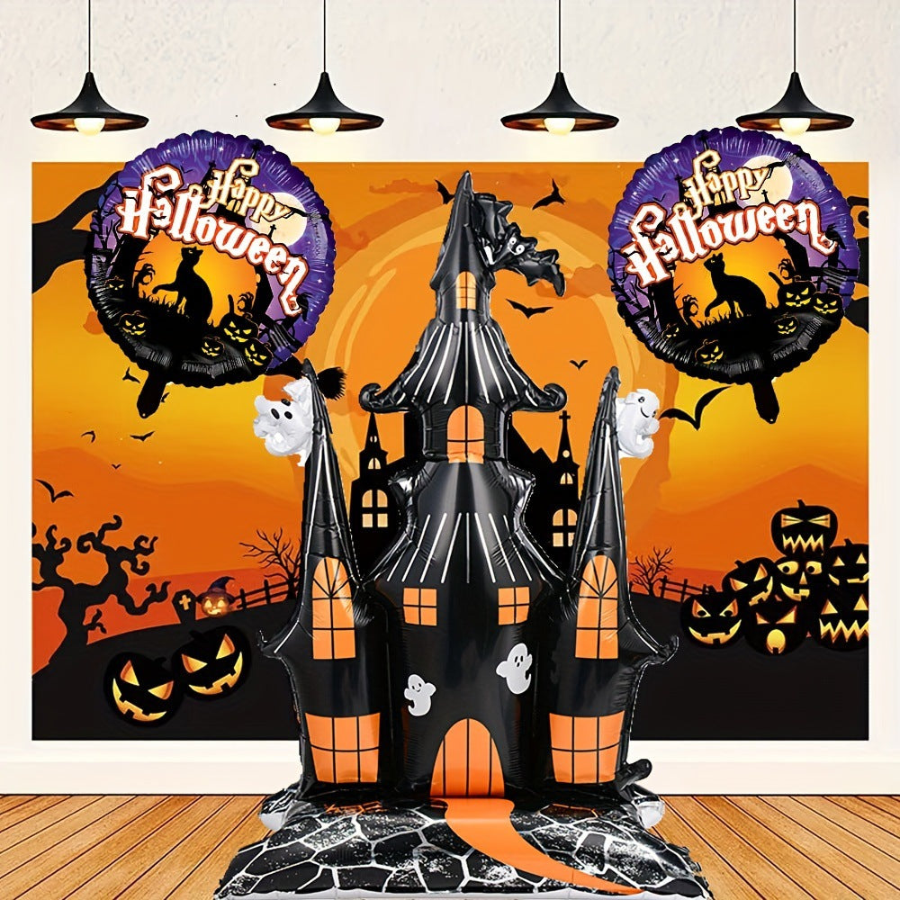 Halloween Castle Balloons Black - Indoor & Outdoor Decoration Props