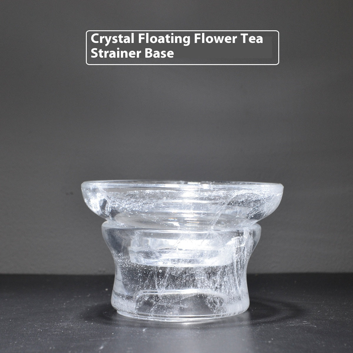 Floating Glass Tea Set with Crystal Flowers - Modern Household Drinkware