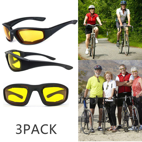 Motorcycle Goggles - 3 Pairs Wind Resistant Eye Protection