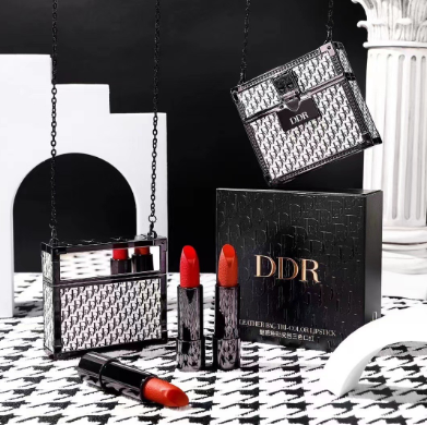 Color Velvet Lipstick Bag Set Waterproof Non-Discoloring Makeup Accessory