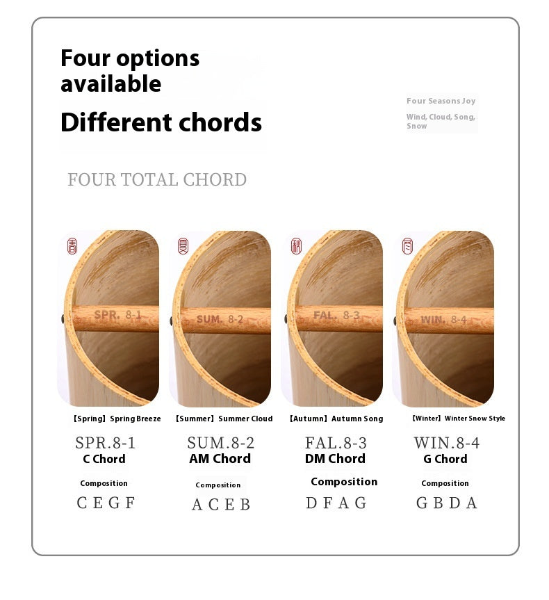 8-Tone Four Seasons Wind Chimes - Bamboo Modern Garden Decor Gift