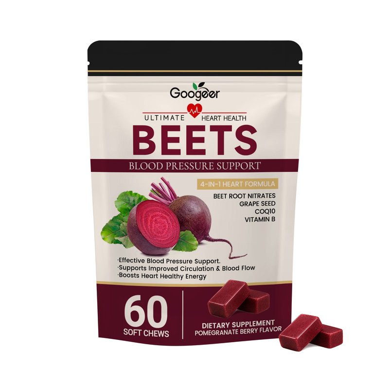 Beetroot Fudge Soft Chews - 60 Count