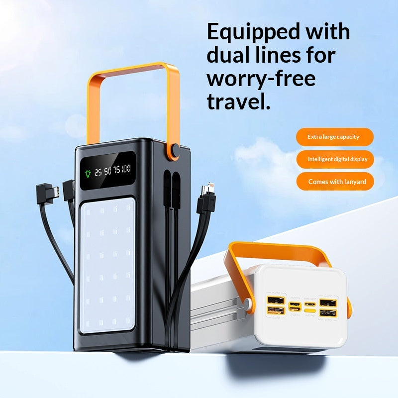 Black Solar Camping Lantern - Outdoor Solar Powered LED Light