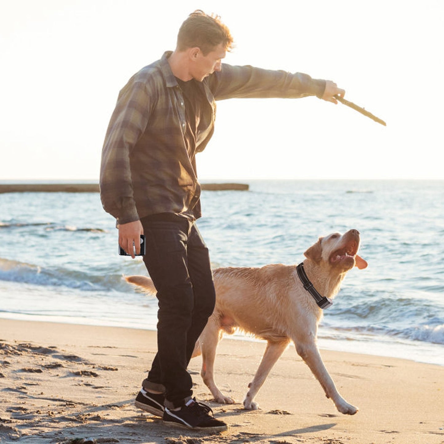 Wireless Dog Training Collar with 0-9 Levels, Beep Vibration Shock, Waterproof, 990Ft Range