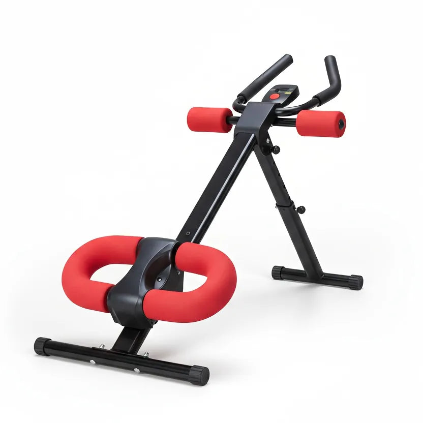 Adjustable Ab Trainer for Core Workout - Foldable & LCD Display