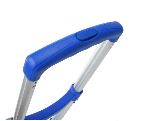 Portable Foldable Luggage Cart Trolley Aluminum Hand Truck, Blue