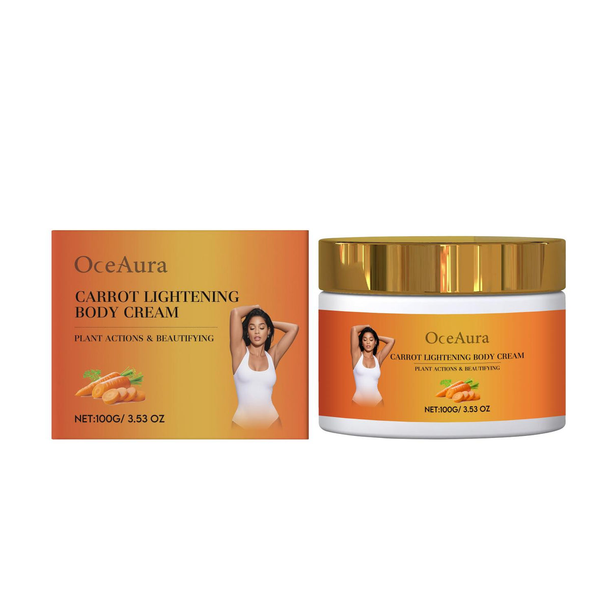 Carrot Brightening Body Cream - Hydrating & Nourishing 100g
