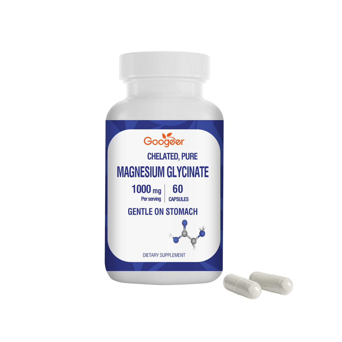 Magnesium Dietary Supplement - 60 Capsules for Health & Wellness