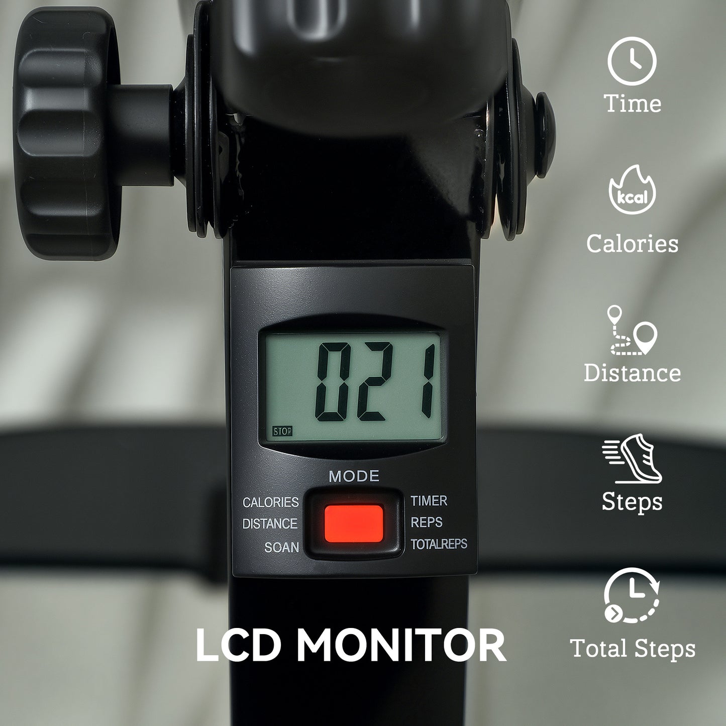 Seated Pedal Exerciser - Foldable Leg Bike with LCD Monitor