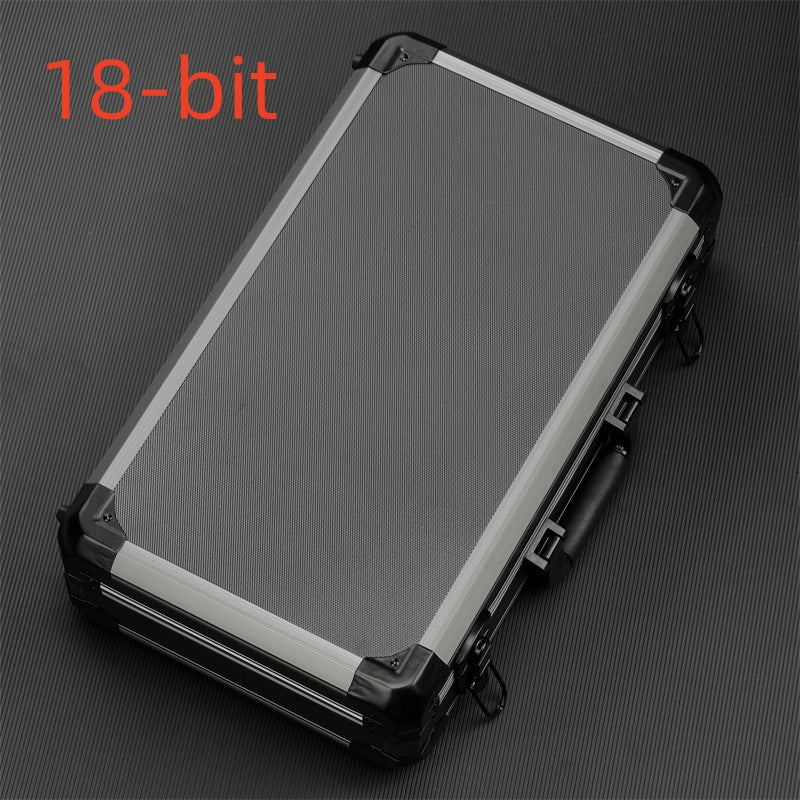 Aluminum Alloy Watch Case with 18 Compartments for Display and Storage