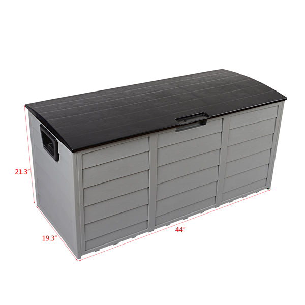 75 Gallon Weatherproof Plastic Patio Storage Box with Lockable Lid