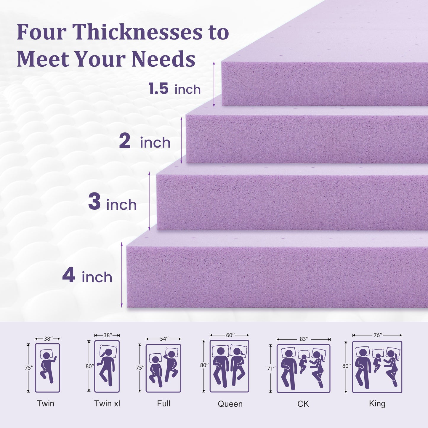 Cooling Gel Memory Foam Mattress Pad - Multiple Sizes Available