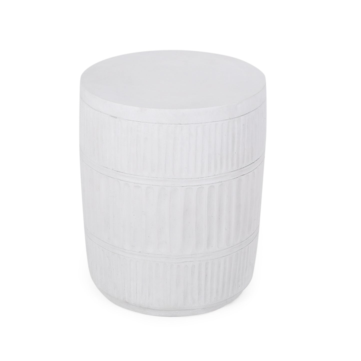 Outdoor Patio End Table - Antique White, Lightweight Design
