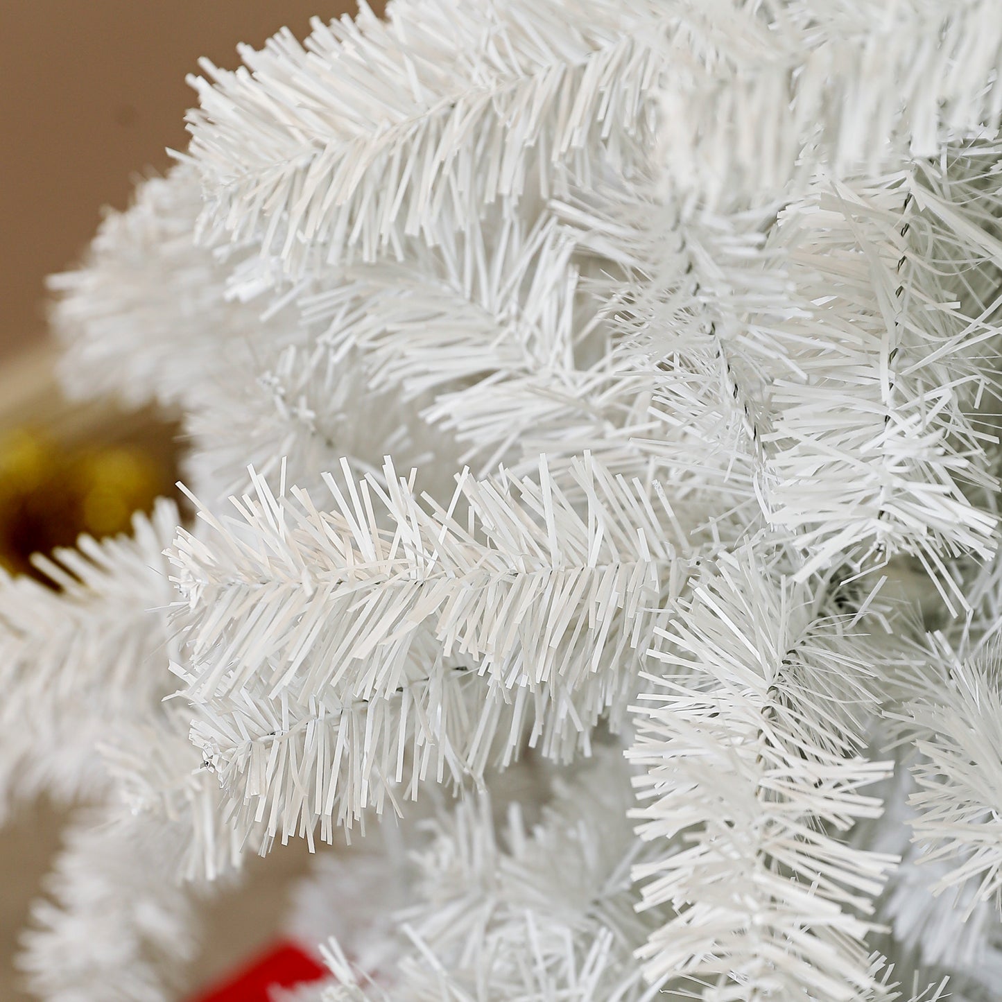 6ft White Artificial Christmas Tree with 1000 Tips & Steel Base