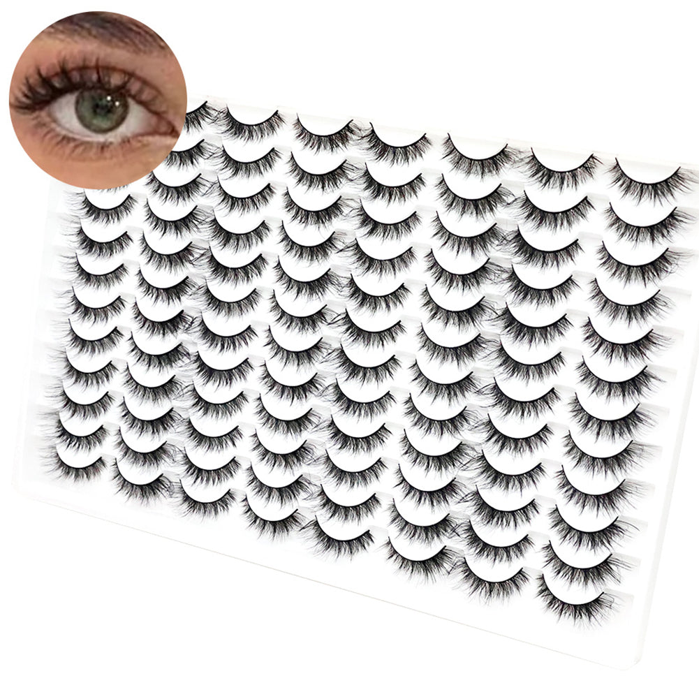 3D False Eyelashes - Multi-Layered Realistic Soft Black Lashes