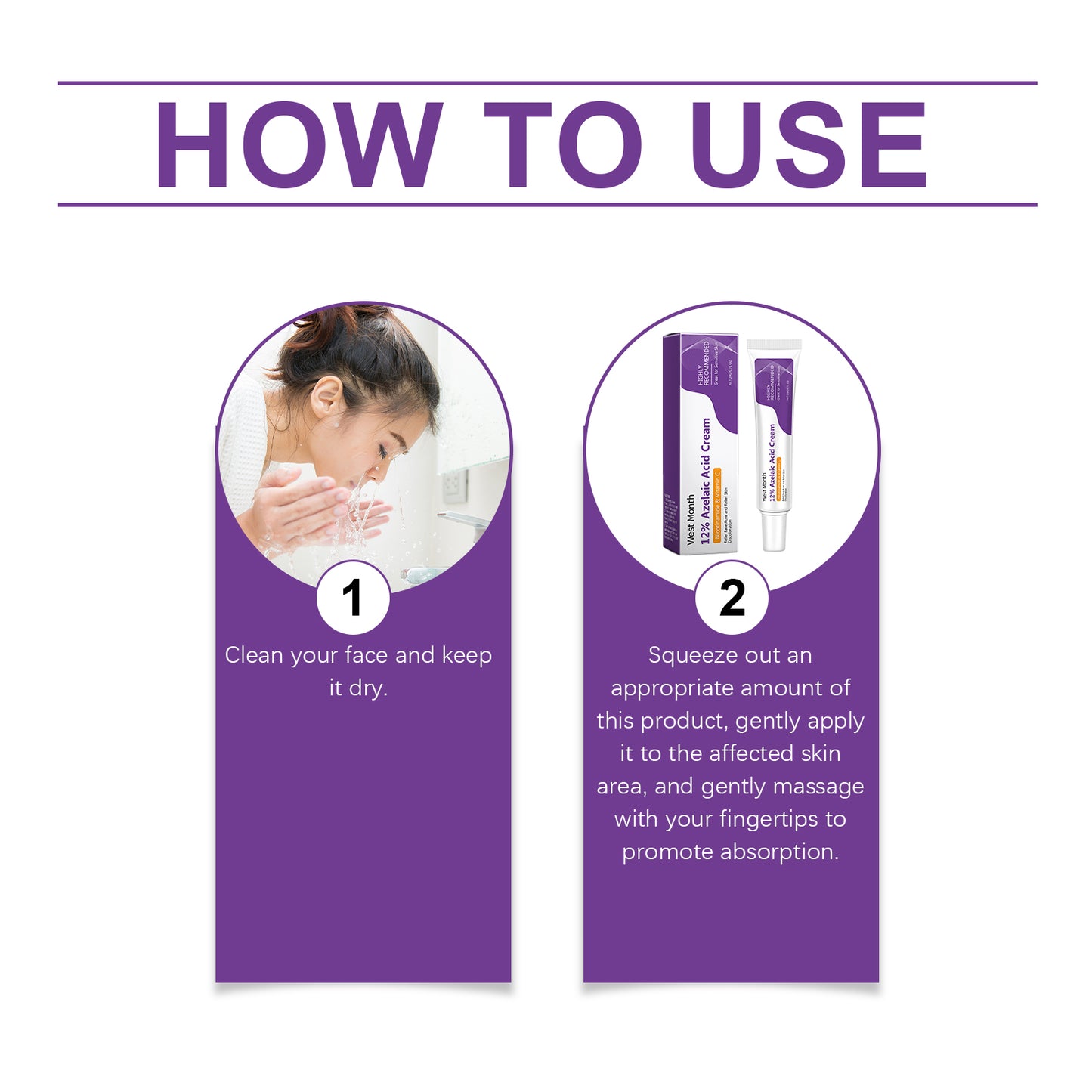 Azelaic Acid Facial Repair Cream for Pore Cleansing and Skin Smoothing