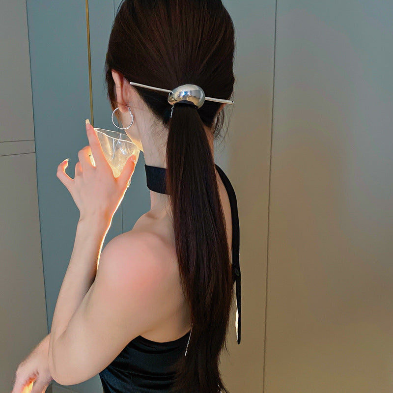 Silver Moon Tassel Hairpin