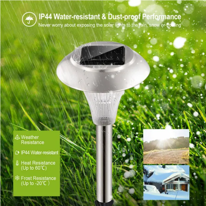 4-Pack Solar Garden Lights Outdoor Pathway Lawn Landscape Lighting