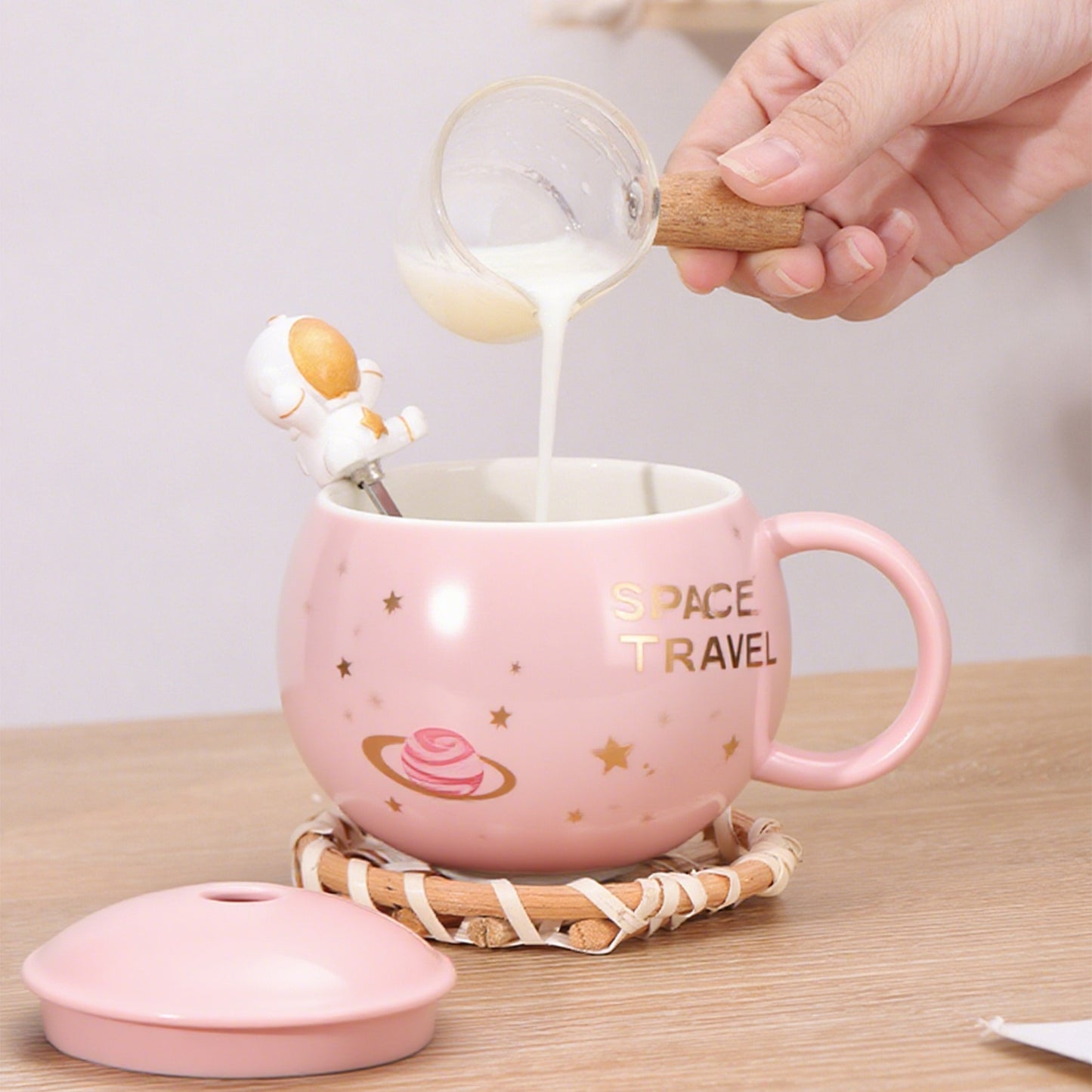 Ceramic Mug - Pink Planet Design