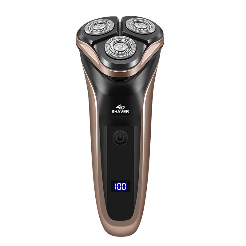 Rechargeable Men's Electric Shaver - Black