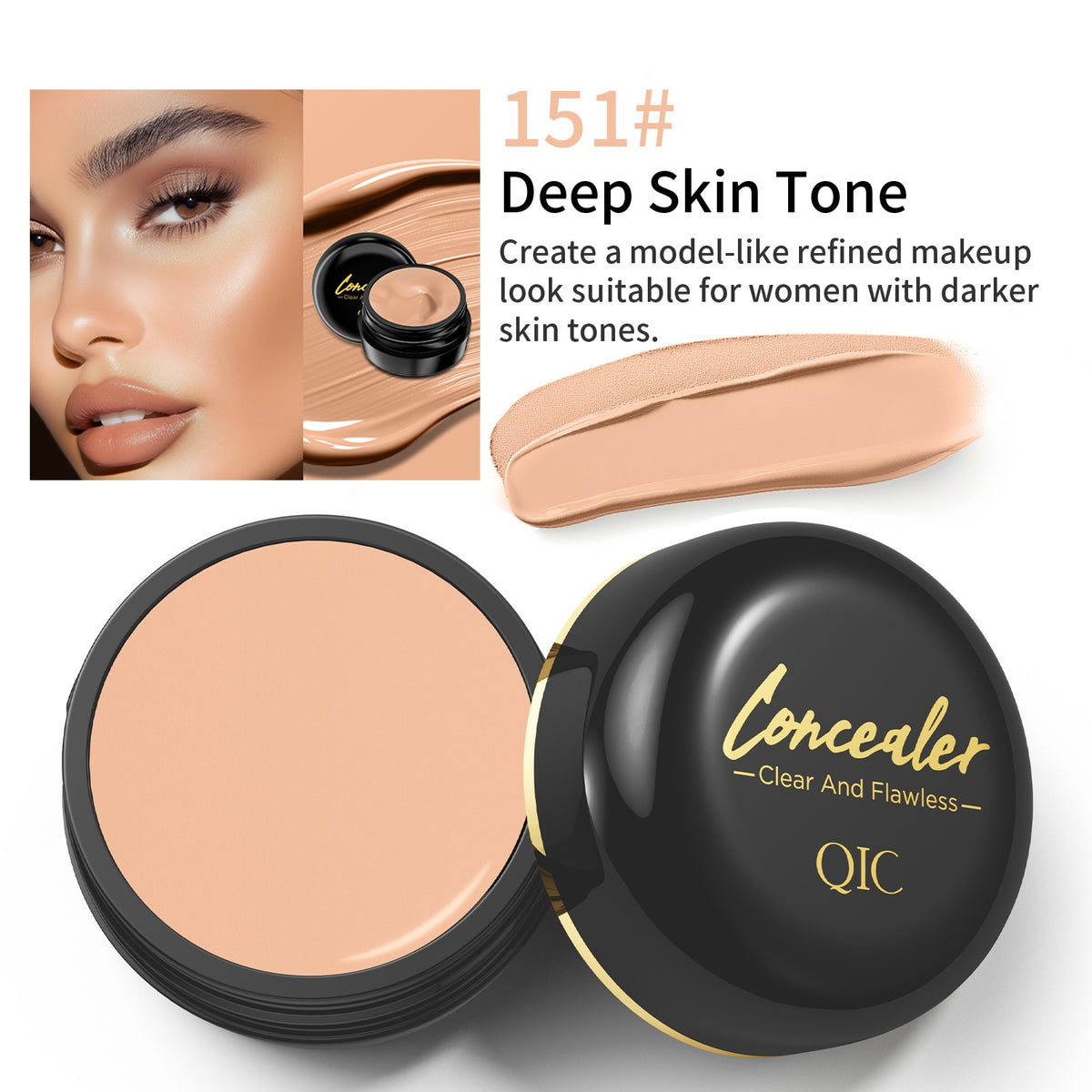 Concealer Stick for Tattoo, Acne, Dark Circles & Pores - 15g, Multiple Shades