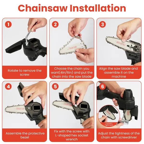 Cordless 3-in-1 Electric Pole Saw, Chainsaw & Trimmer Kit