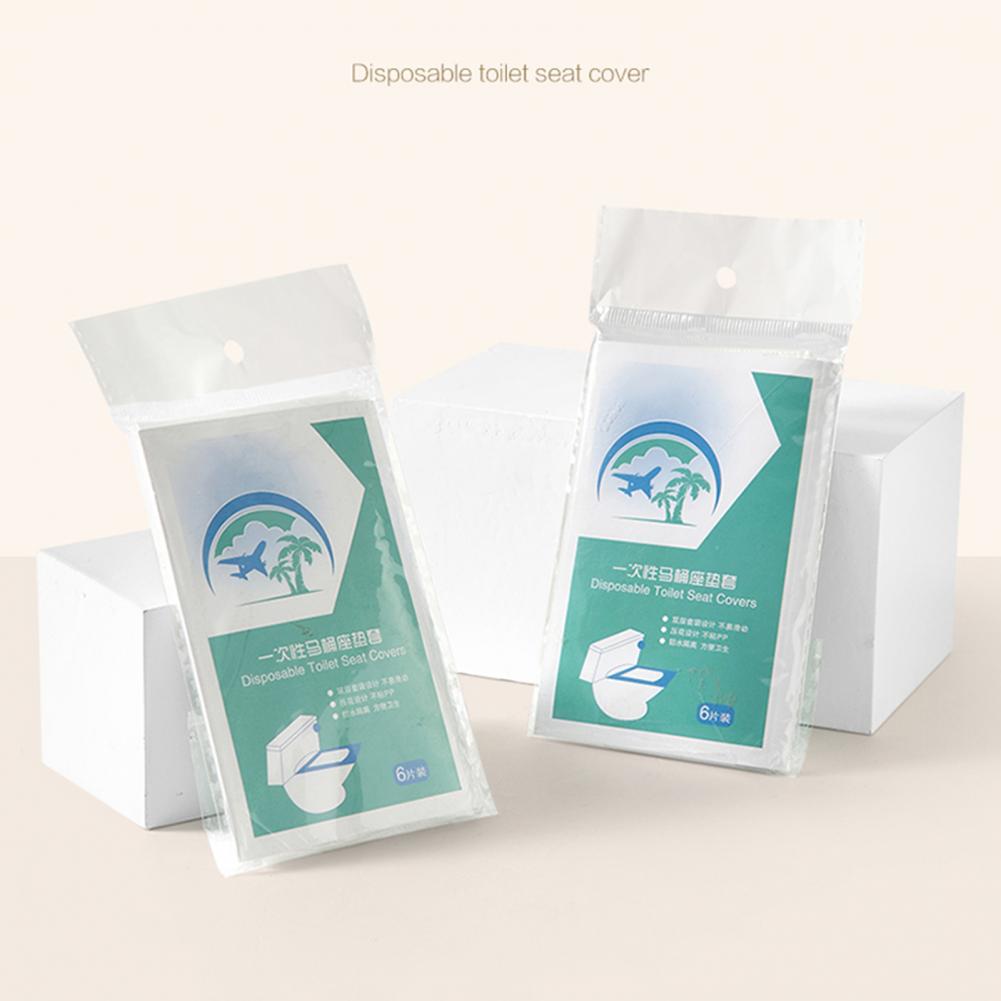 Toilet Seat Cushion Covers 10PCS Non-Slip Waterproof Paper Toilet Accessories