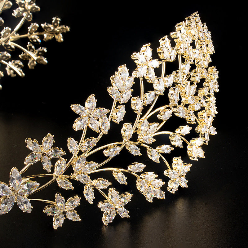 Bridal Crown Headband - Plaid Alloy Style