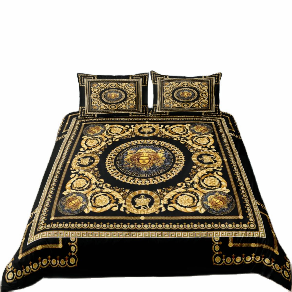 European-Style Printed Quilt Bedding Set Luxury Comforter Cover & Pillowcases