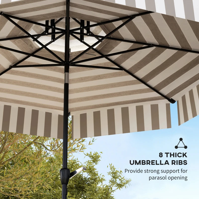 8.6FT Patio Umbrella with UPF 30+ Protection - Light Gray