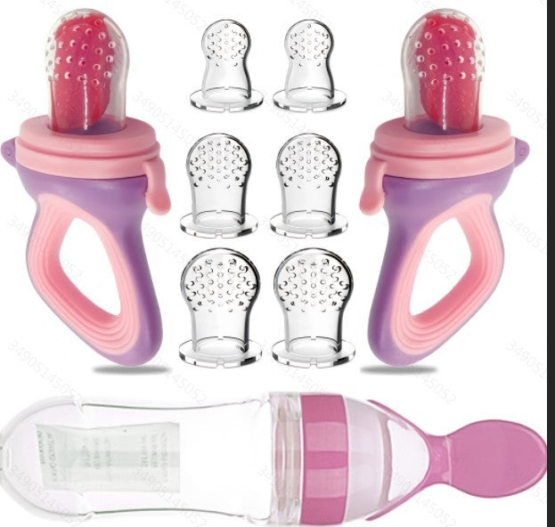 Geometric Confused Bottle Fruit and Vegetable Feeder Nipple Silicone