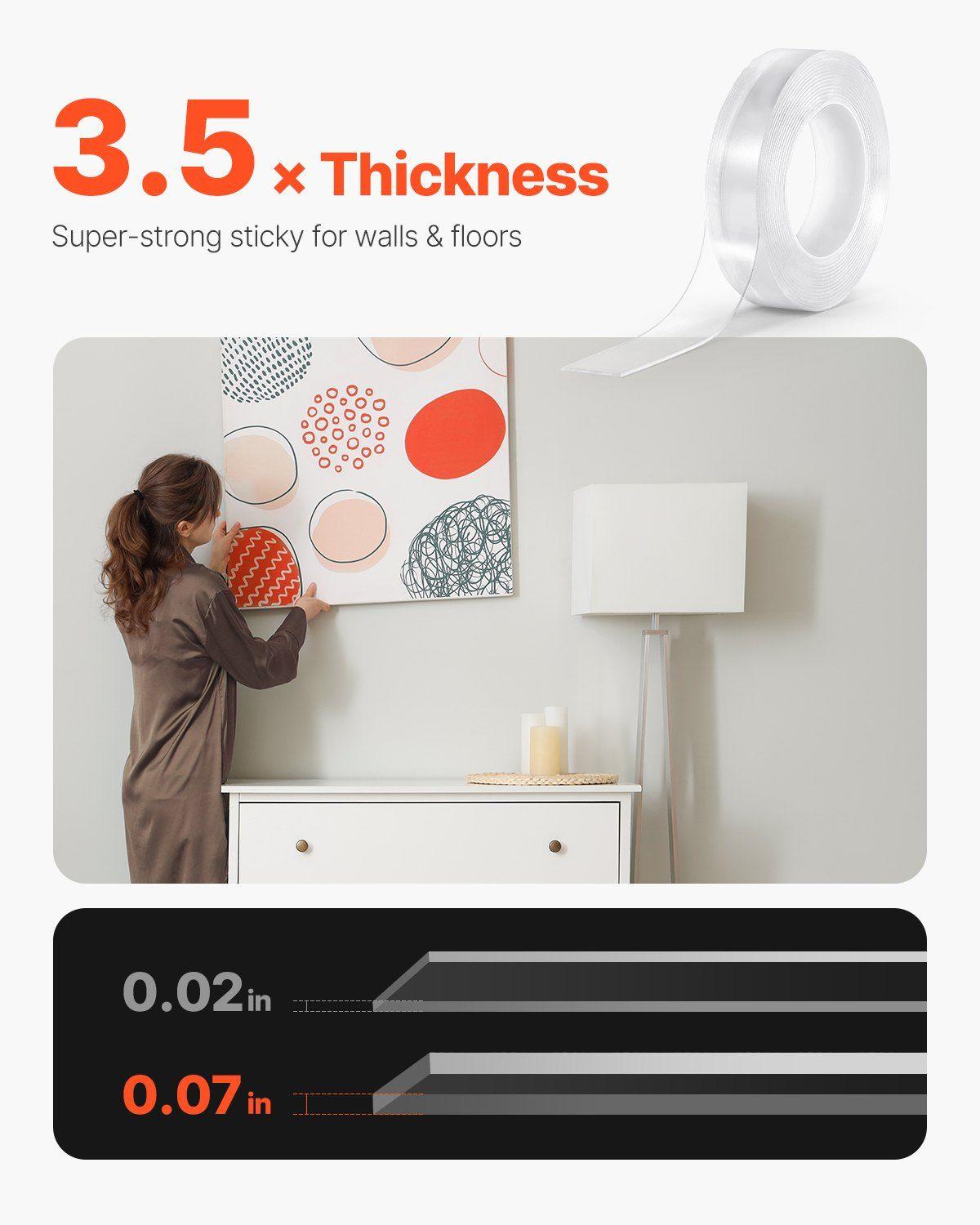 Double-Sided Tape - Waterproof & Heat-Resistant Adhesive for DIY