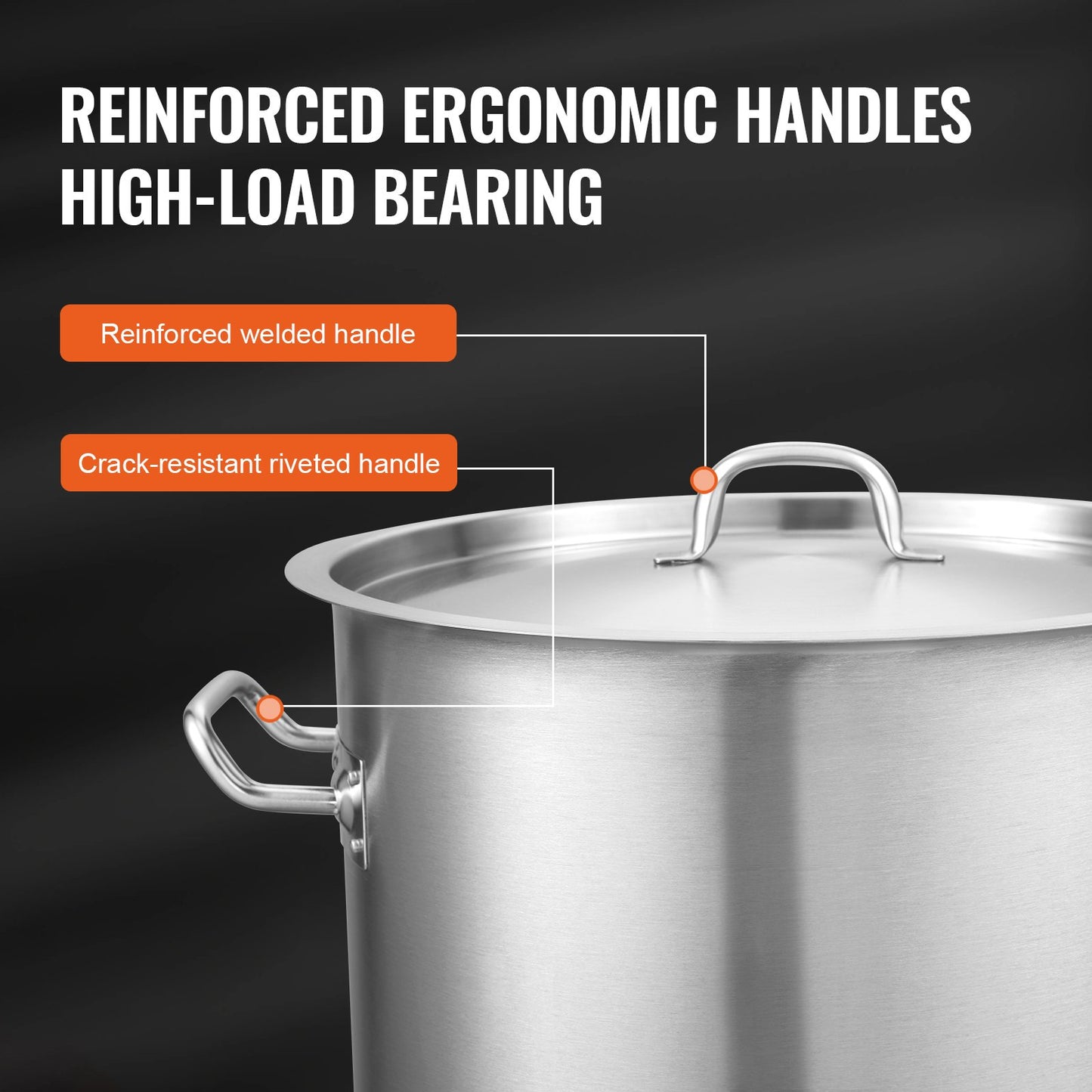 42 Quart Stainless Steel Stockpot - Heavy Duty Cooking Pot