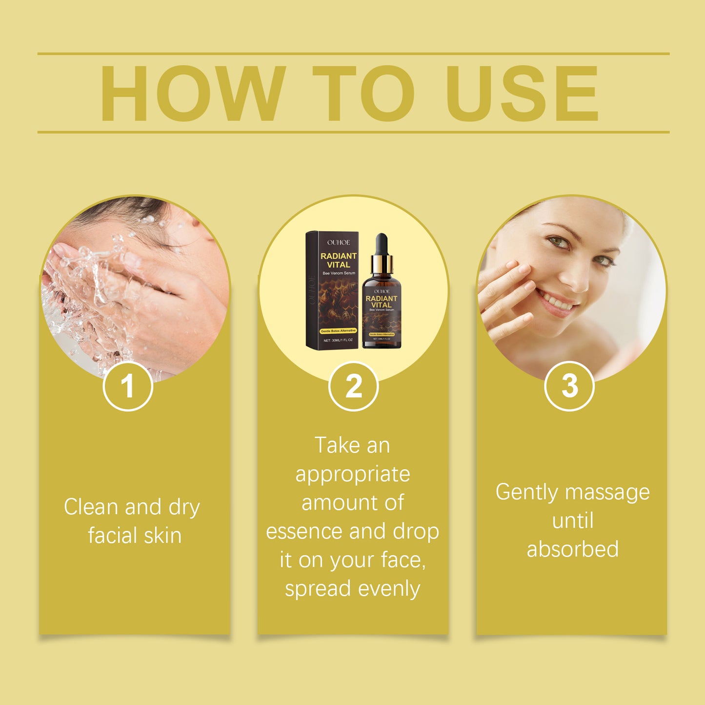 Bee Venom Facial Serum - Anti-Aging Hydrating Skin Tightening Essence 30ml