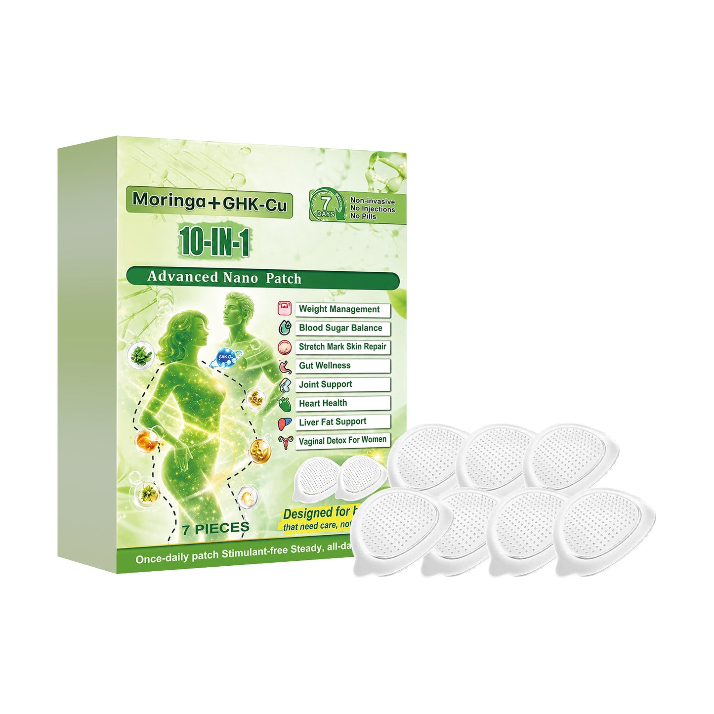 Ten-in-One Micro-Needle Skin Care Patch for Face, 7 Pieces