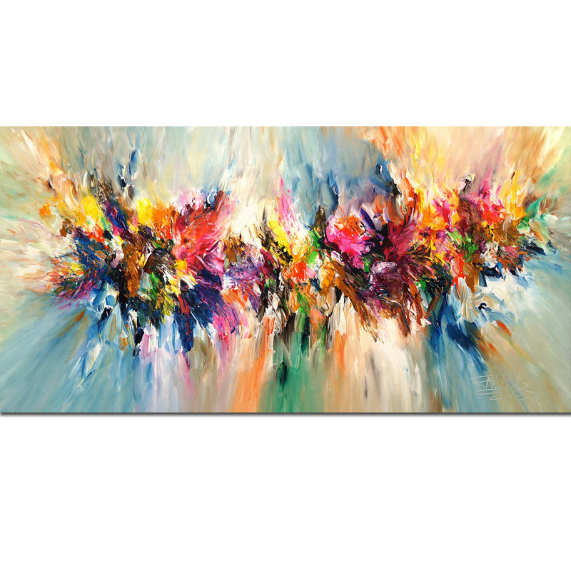 Custom Inkjet Canvas Painting with Framed Triptych Wall Art