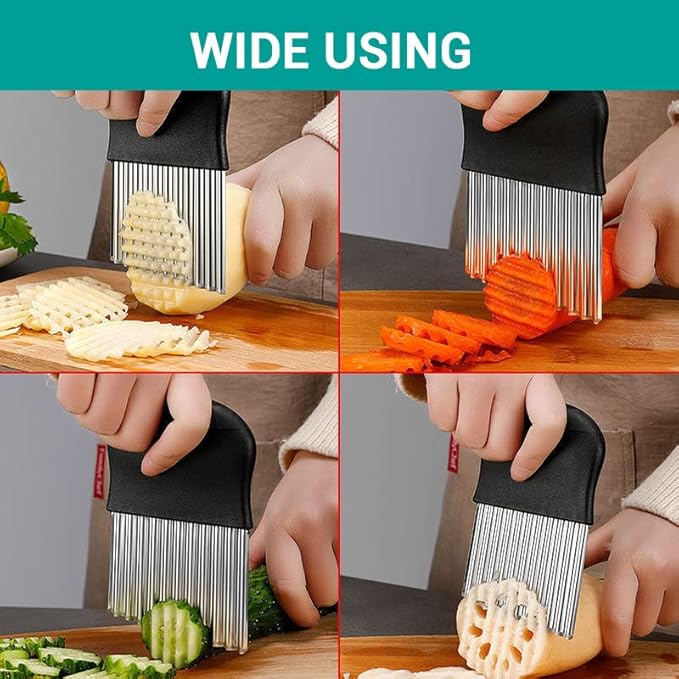Stainless Steel Crinkle Cutter and French Fry Slicer