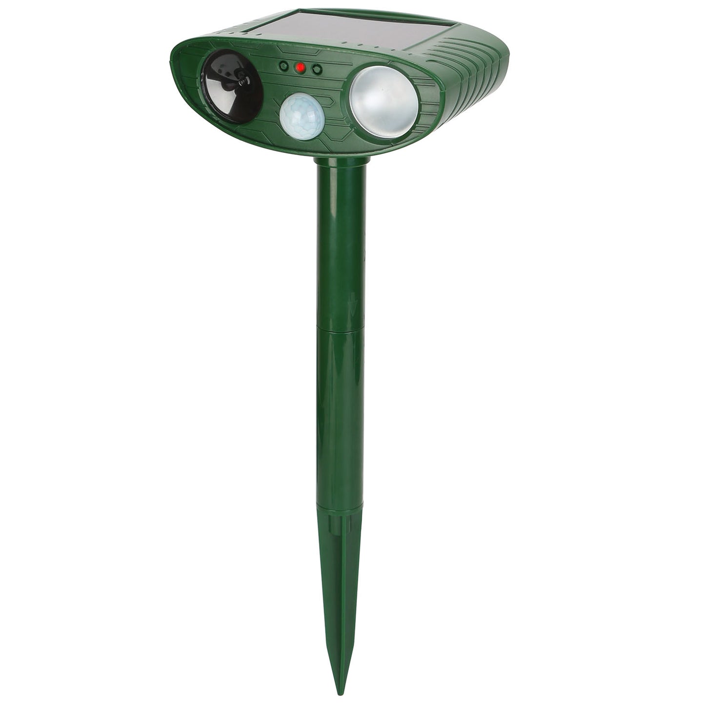 Solar Ultrasonic Animal Repeller with LED Flashing Light