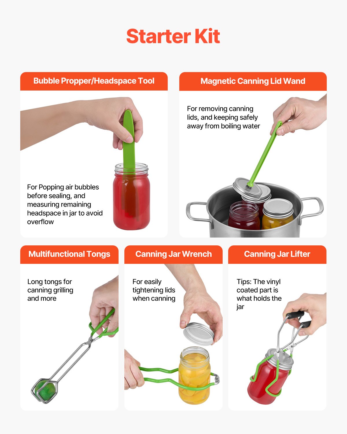 Canning Supplies Starter Kit - 11-Piece Stainless Steel Set