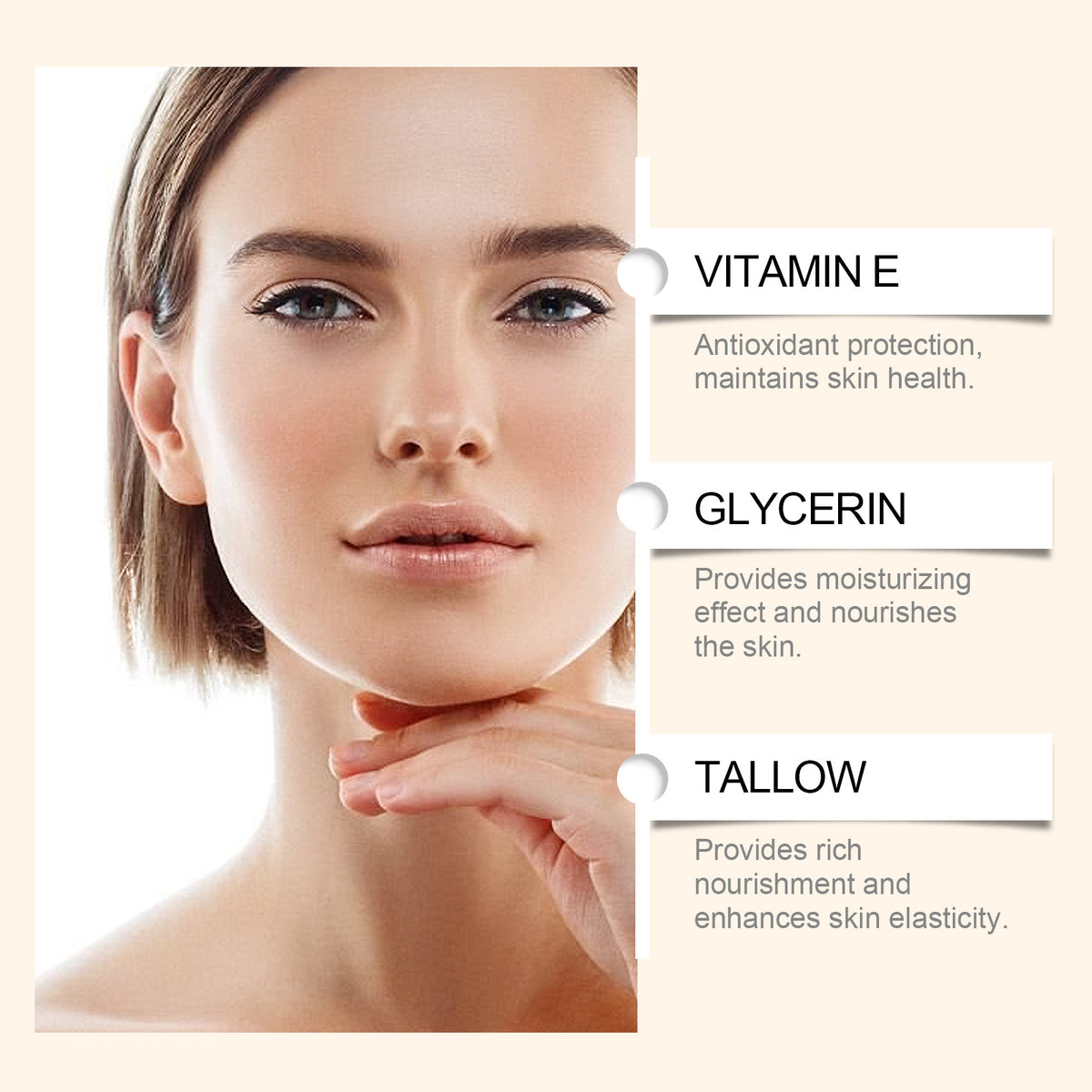 Moisturizing Skin Care Cream - Gentle, Nourishing, 60g