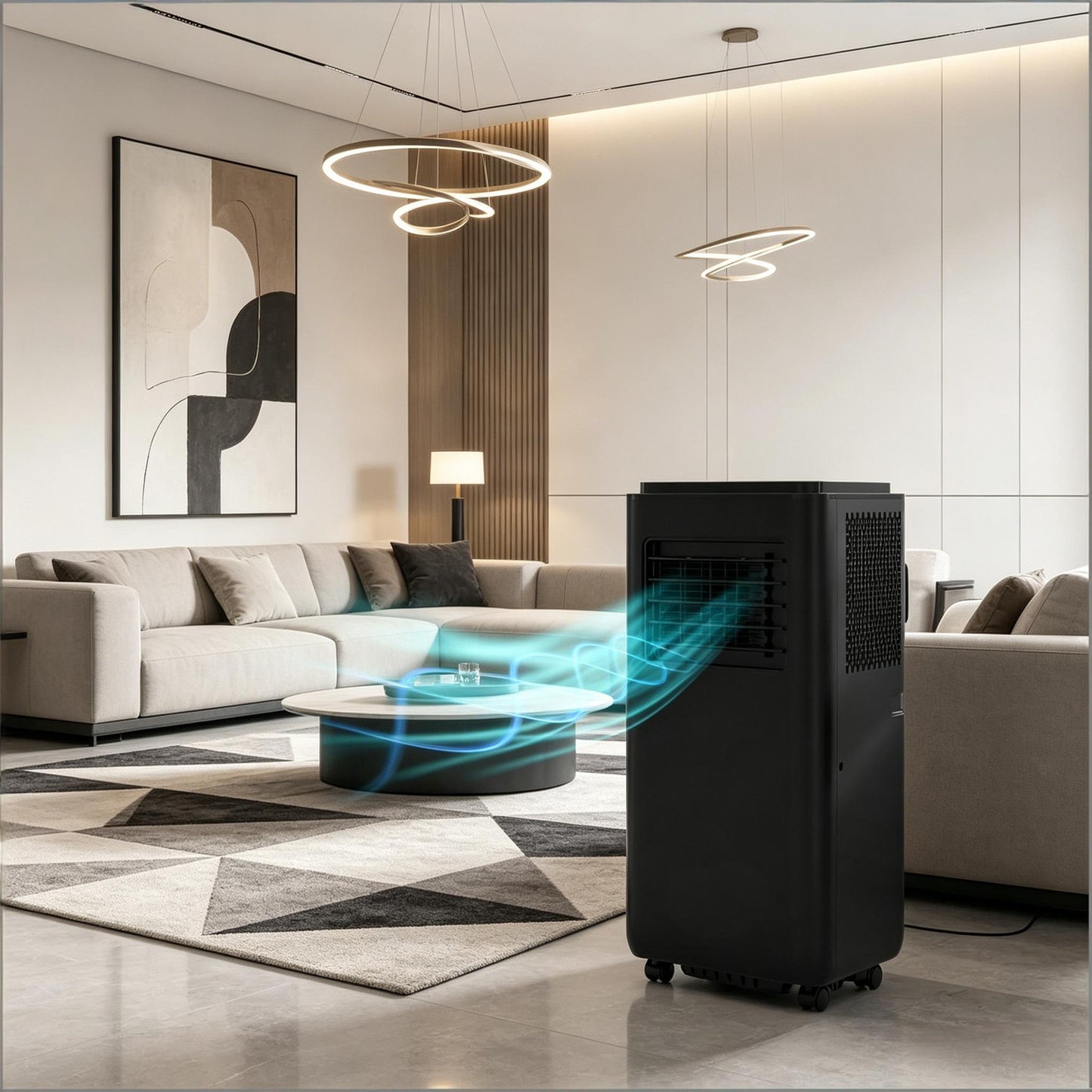 Portable Air Conditioner with Five Modes - Black