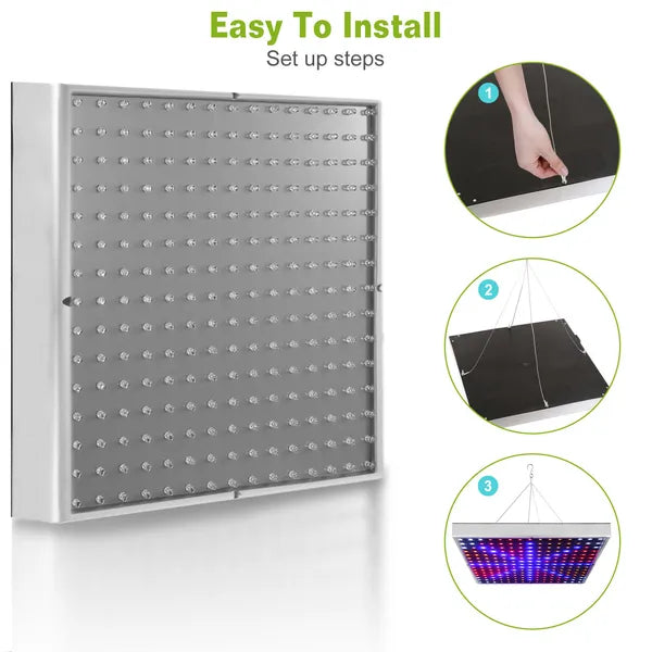 Full Spectrum LED Grow Light - 225 LEDs Hanging Lamp