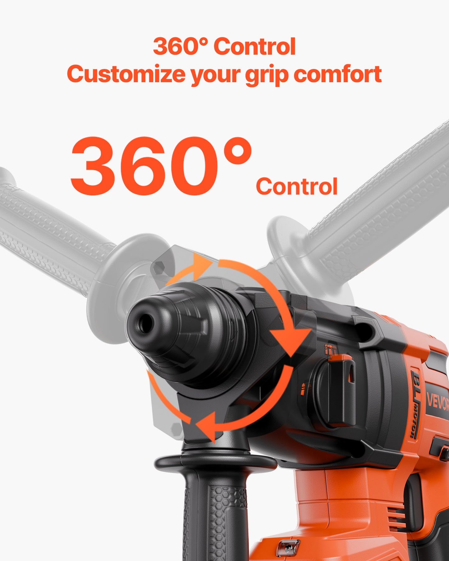 20V Cordless Rotary Hammer Drill Kit with 4 Functions and Brushless Motor