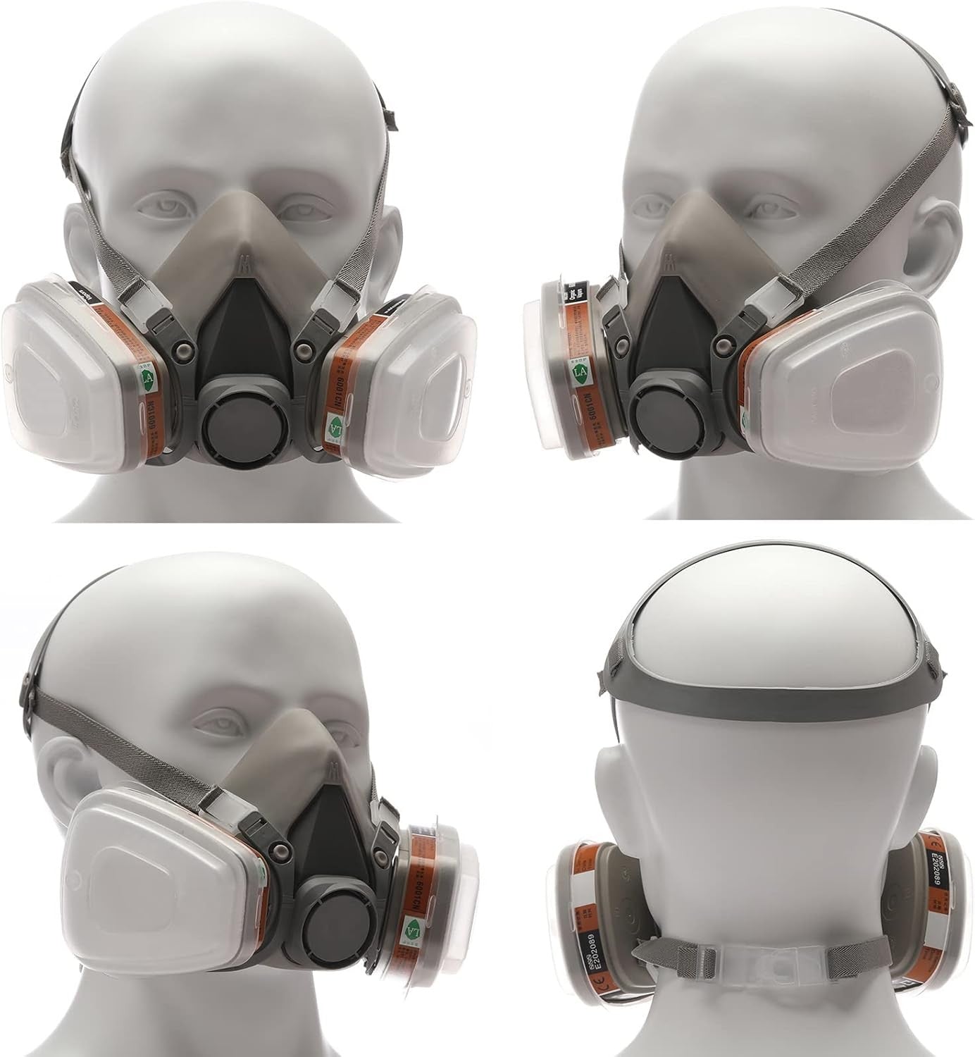 Half Face Respirator Gas Mask for Woodworking & Painting - 15-in-1 Set