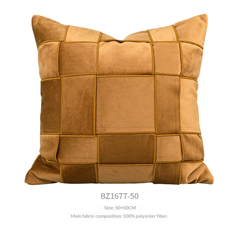 Mid-Century Modern Throw Pillow - Brown and Coffee Decorative Cushion