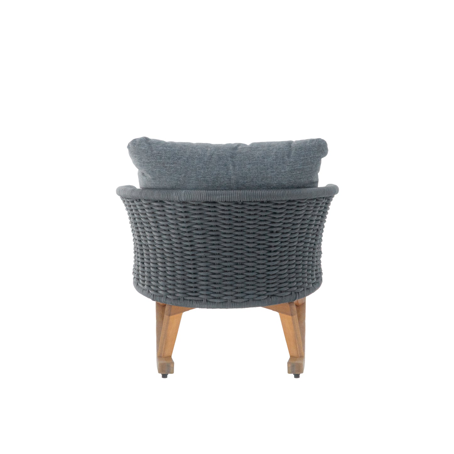 29.5 Contemporary Minimalist Gray Wicker Rocking Chair With Soft